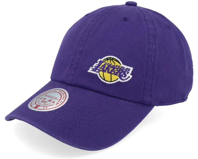 Mitchell & Ness Los Angeles Lakers Micro Lefty Strapback Purple Dad Cap online