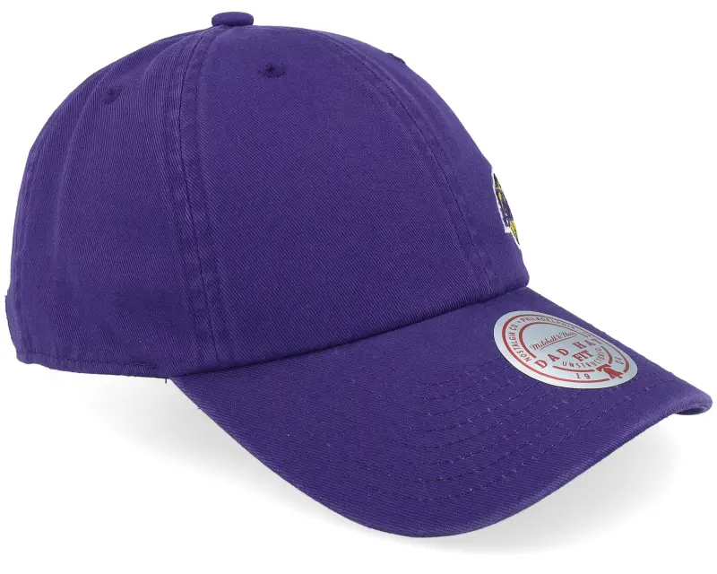 Mitchell & Ness Los Angeles Lakers Micro Lefty Strapback Purple Dad Cap online
