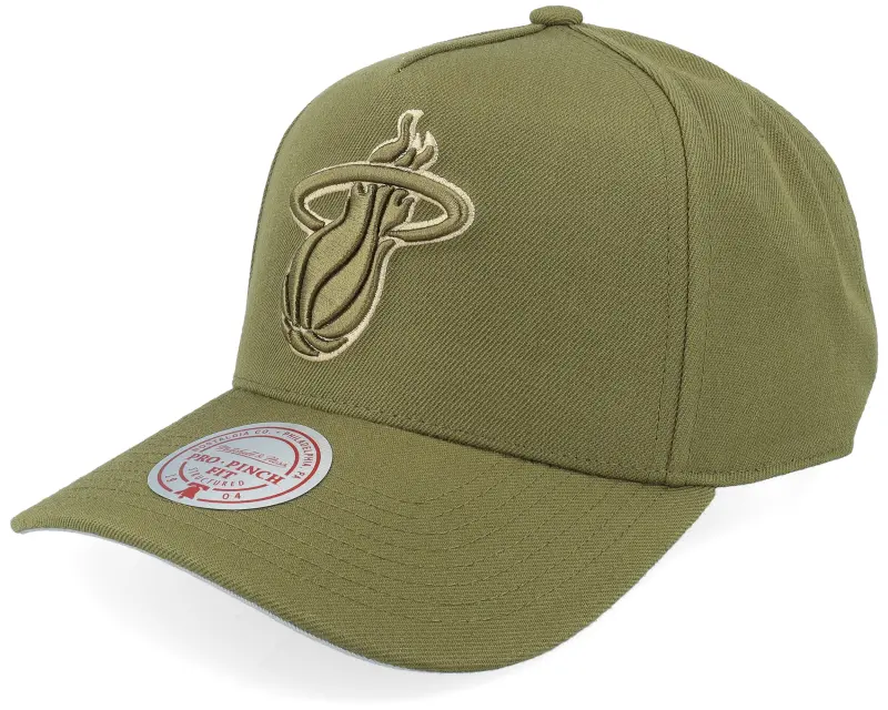 Mitchell & Ness Miami Heat Fashion Basic Pro Olive A-Frame Adjustable online