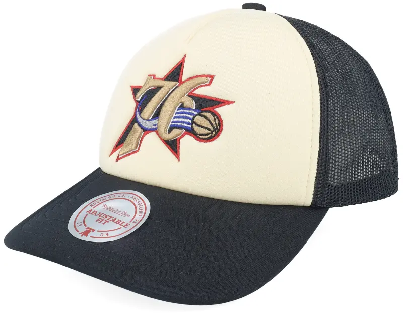 Mitchell & Ness Philadelphia 76ers Vintage Block Hwc Cream/Black Trucker online