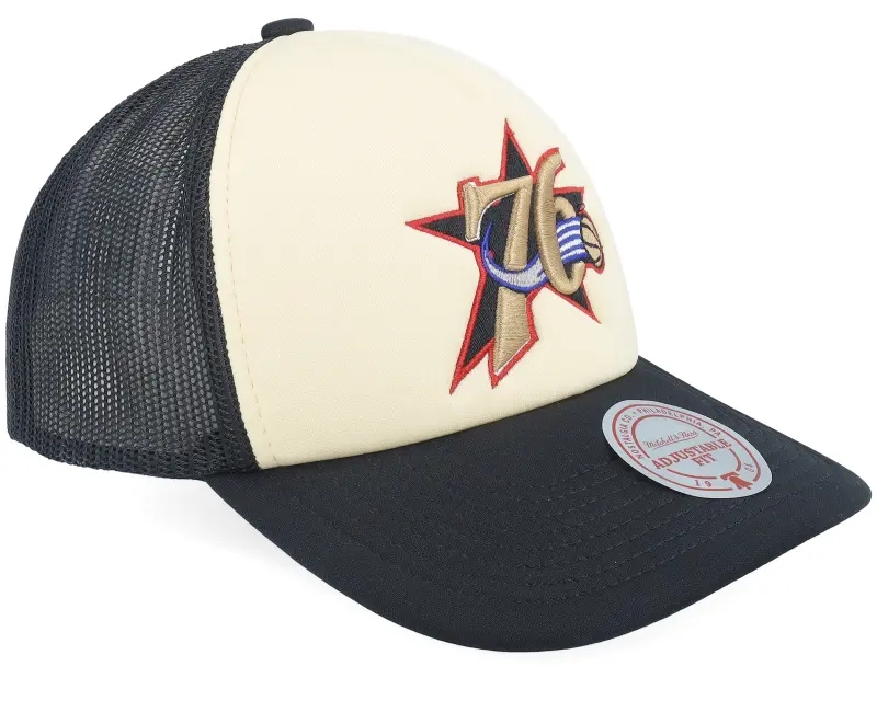 Mitchell & Ness Philadelphia 76ers Vintage Block Hwc Cream/Black Trucker online