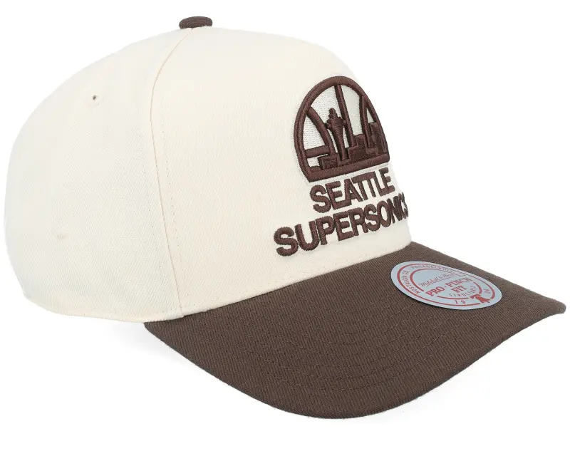 Mitchell & Ness Seattle Supersonics Fashion 2t Pro Hwc Cream/Brown A-Frame Adjustable online
