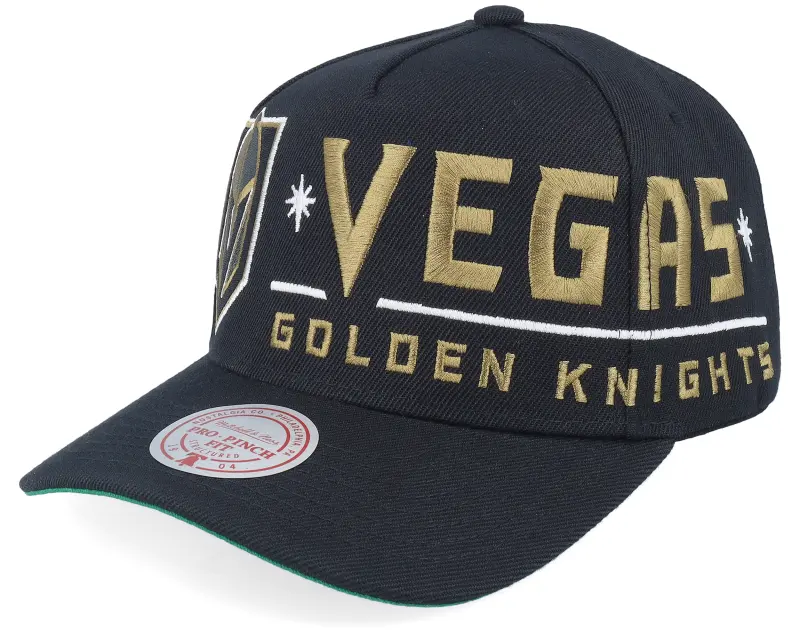 Mitchell & Ness Vegas Golden Knights Busted Pro Black A-Frame Adjustable online