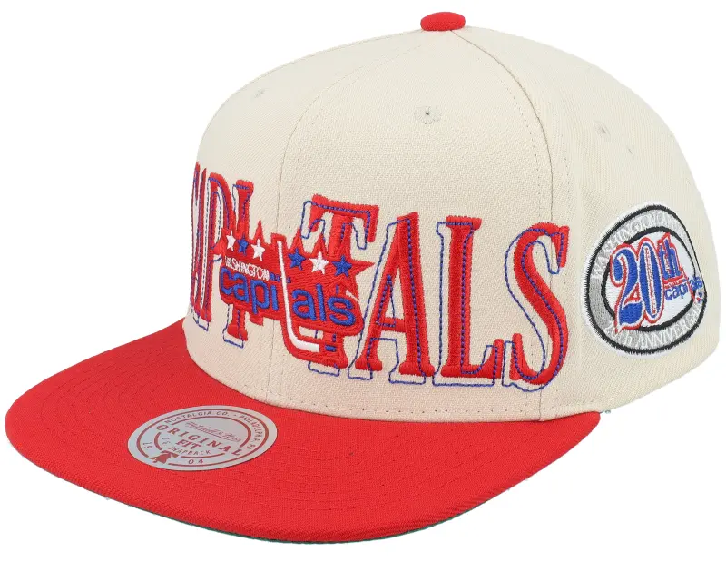 Mitchell & Ness Washington Capitals Across The Board Vintage Cream/Red Snapback online
