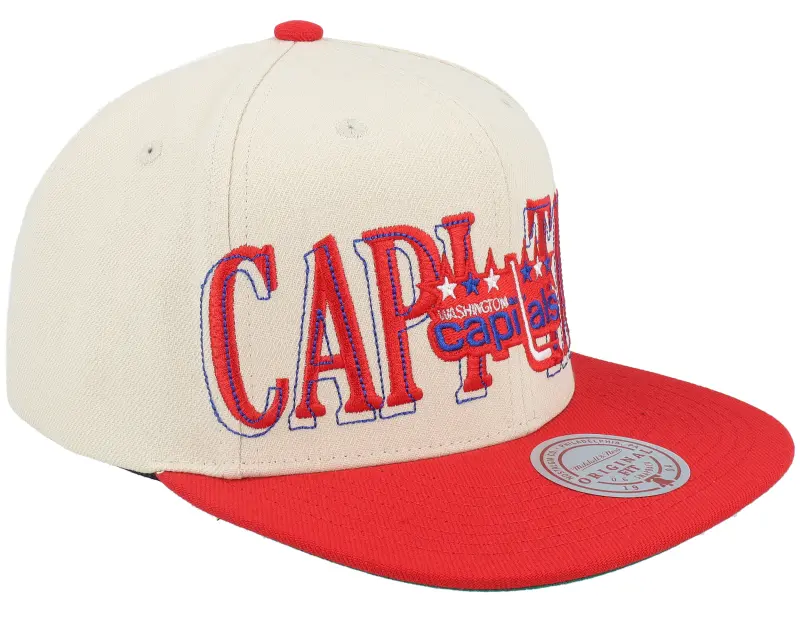 Mitchell & Ness Washington Capitals Across The Board Vintage Cream/Red Snapback online