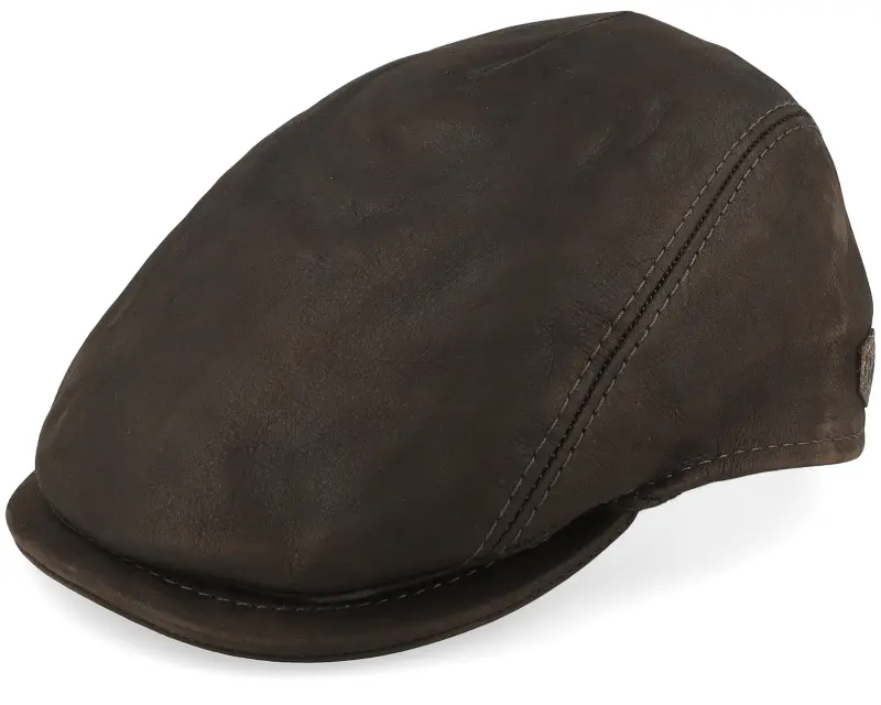 MJM Hats Bang 32 Leather Brown Flat Cap online