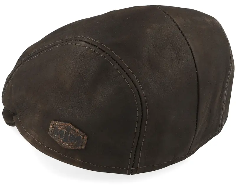 MJM Hats Bang 32 Leather Brown Flat Cap online