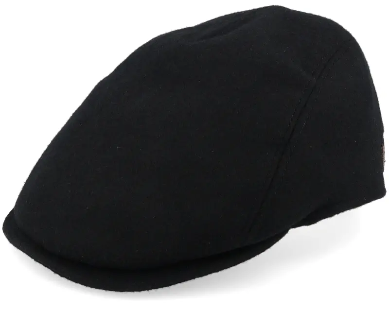 MJM Hats Driver 52 Wool Mix Black Flat Cap online