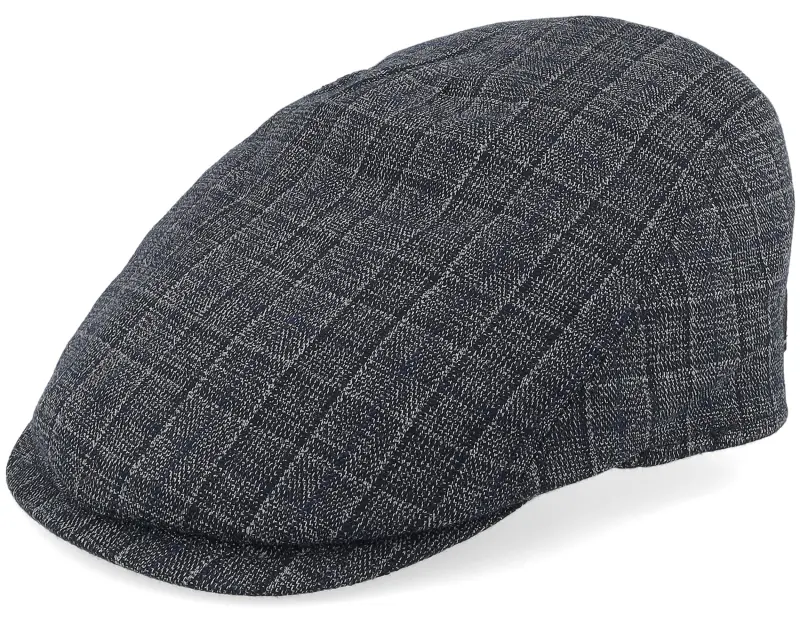 MJM Hats Driver 52 Wool Mix Navy Check Flat Cap online