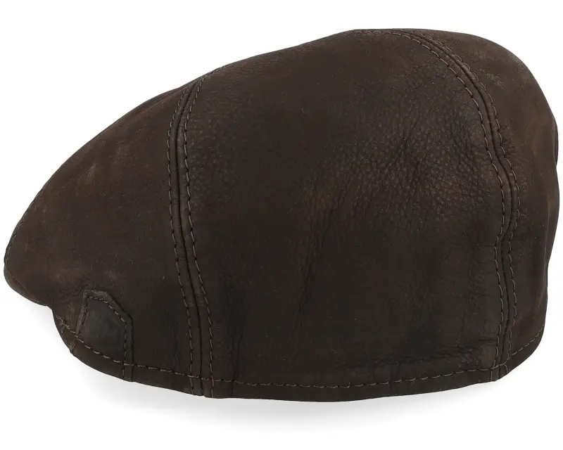 MJM Hats Mjm Rebel El Nappa Wax Brown Flat Cap online