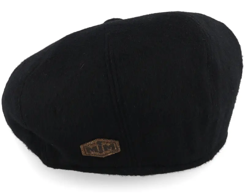 MJM Hats Picasso 52 Wool Mix Black Flat Cap online
