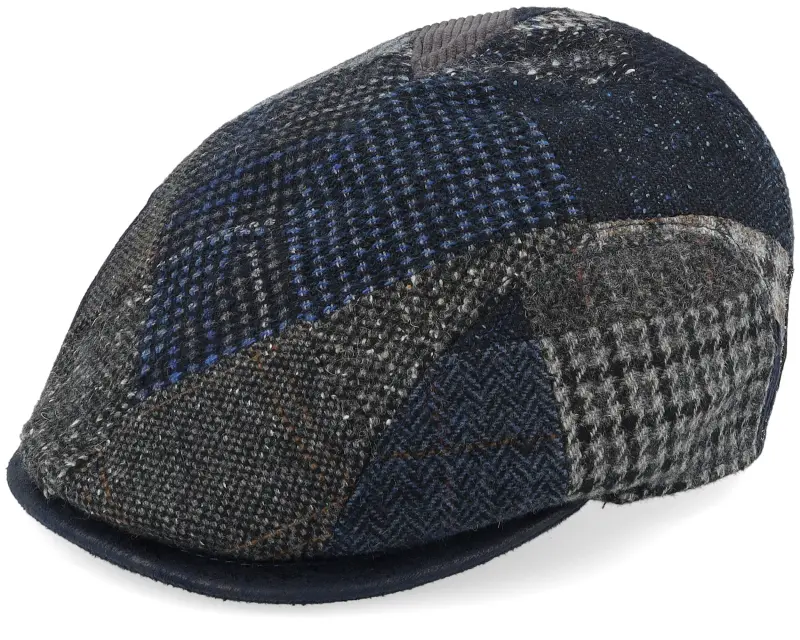 MJM Hats Smart Xtra 42 Wool Mix Blue Patch Flat Cap online