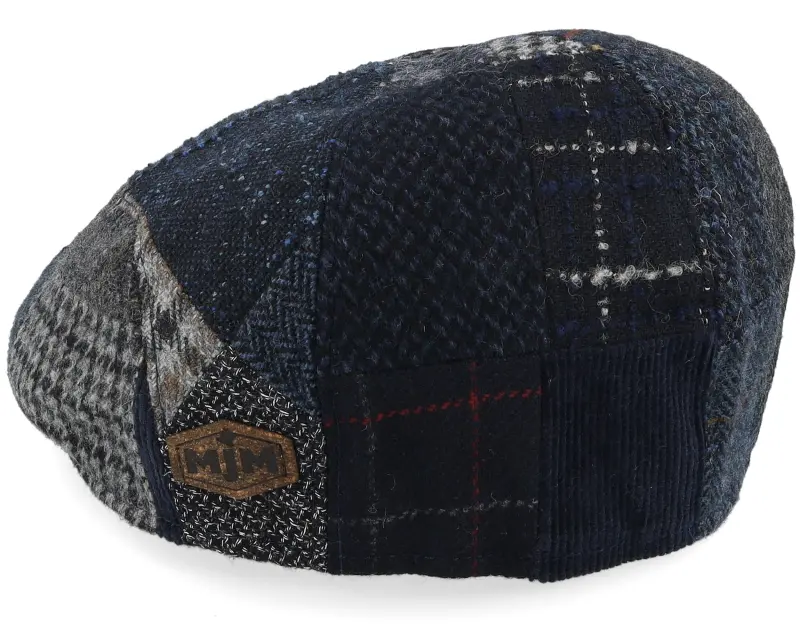 MJM Hats Smart Xtra 42 Wool Mix Blue Patch Flat Cap online