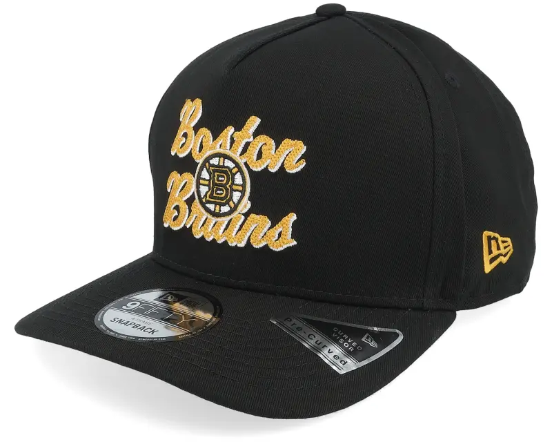 New Era Boston Bruins 9FIFTY Chainstitch Black A-Frame Adjustable online
