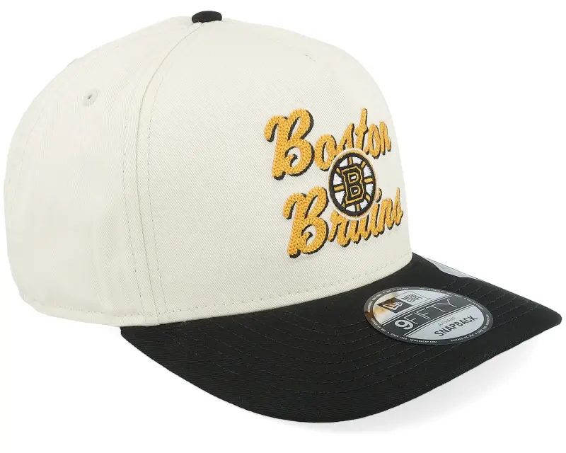 New Era Boston Bruins 9FIFTY Chainstitch Chrome White/Black A-Frame Adjustable online