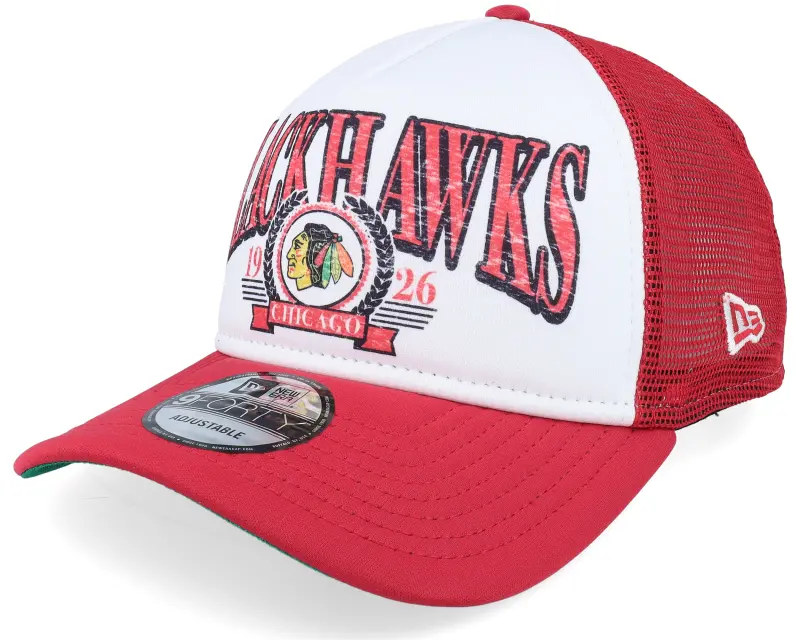 New Era Chicago Blackhawks 9FORTY White/Red A-frame Trucker online