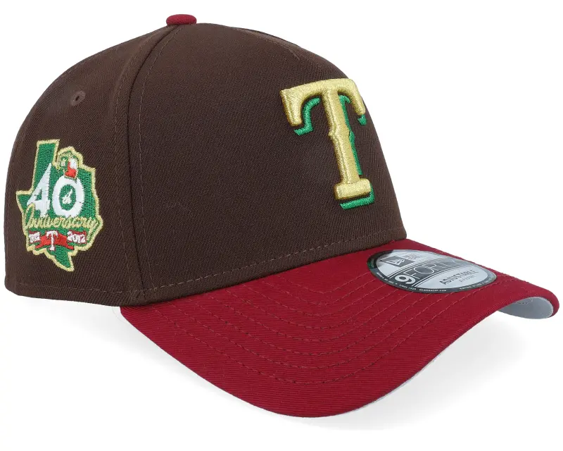 New Era Hatstore Exclusive x Anniversary Patch 9FORTY Brown/Maroon A-frame Adjustable online