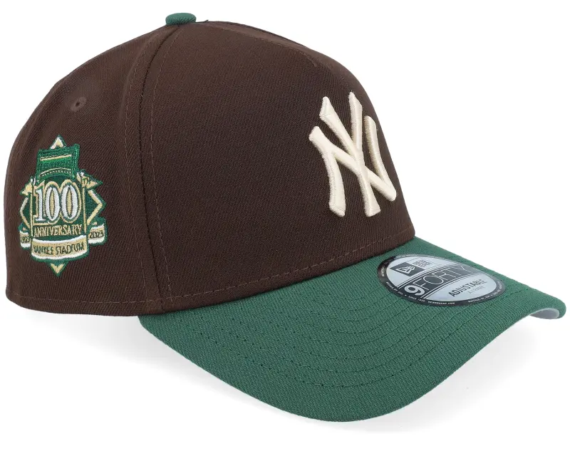 New Era Hatstore Exclusive x New York Yankees Anniversary Patch 9FORTY Brown/Fir A-frame Adjustable online