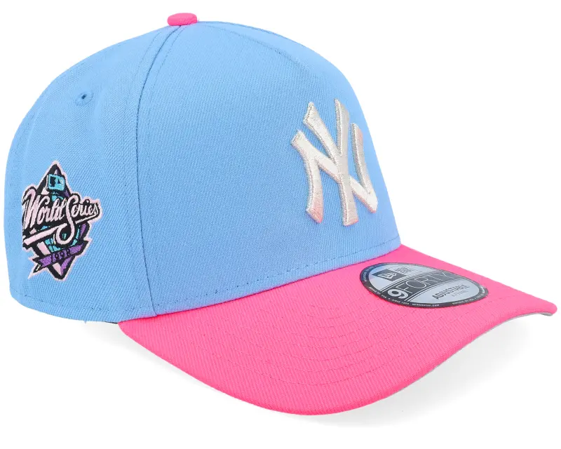 New Era Hatstore Exclusive x New York Yankees Bubble Gum Twins 9FORTY 98 World Series Rd Blue/Pink Rouge A-Frame Adjustable online