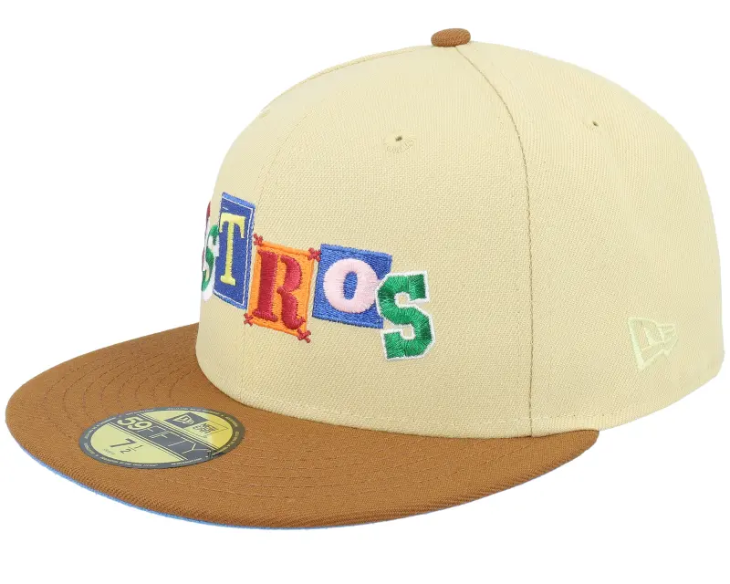 New Era Houston Astros What The Fudge 59FIFTY 22 World Series Vega Stone/Peanut/Blue Fitted online