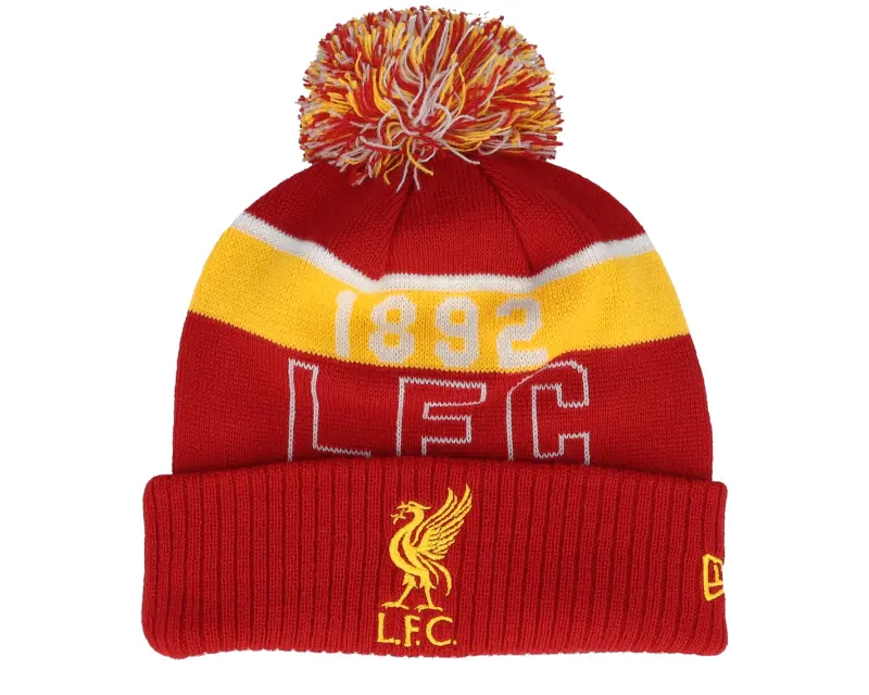 New Era Kids Liverpool Sport Beanie Scarlet/Yellow Pom online