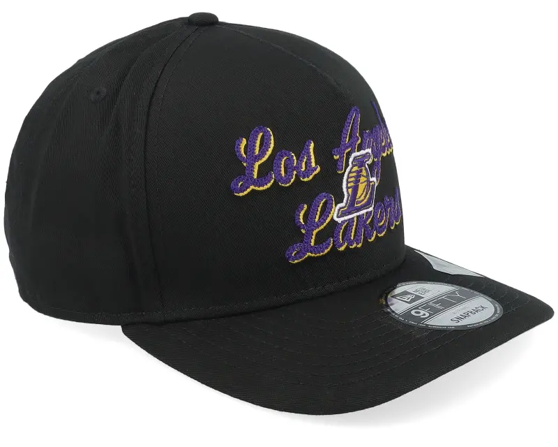 New Era Los Angeles Lakers 9FIFTY Chainstitch Black A-Frame Adjustable online