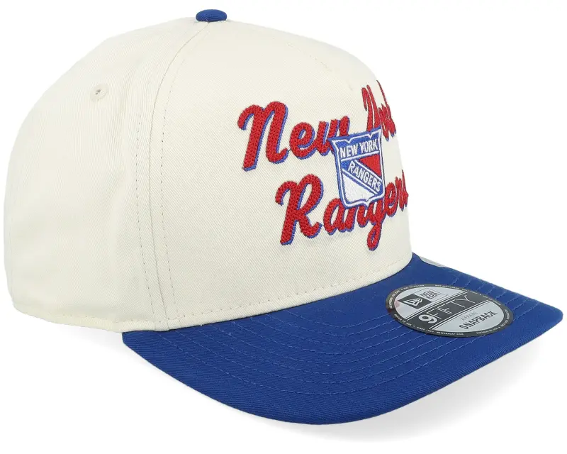 New Era New York Rangers 9FIFTY Chainstitch Chrome White/Royal A-Frame Adjustable online