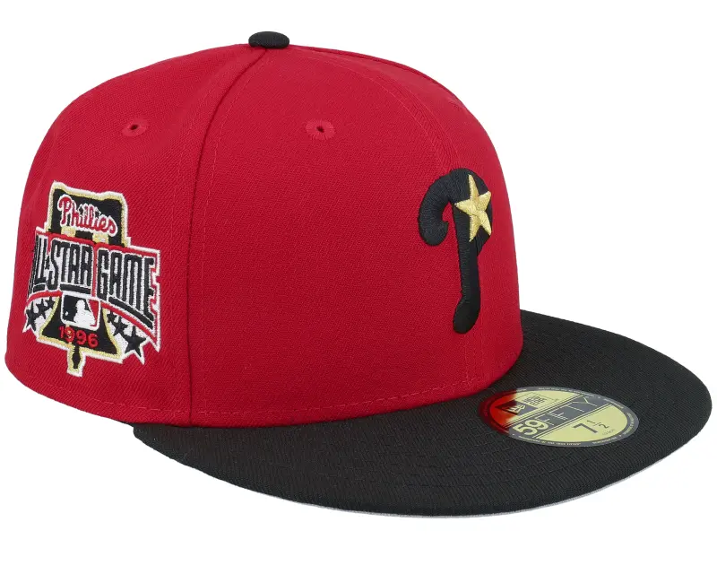 New Era Philadelphia Phillies Sparkly 59FIFTY 96 All Star Game Scarlet/Black Fitted online