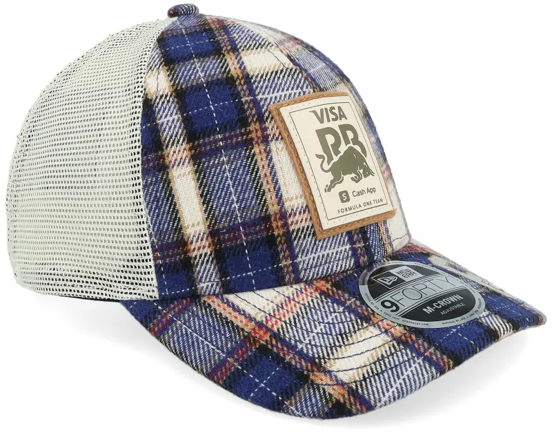 New Era RB F1 25 Austin Hadjar 9FORTY M Crown Navy Plaid/Stone Trucker online