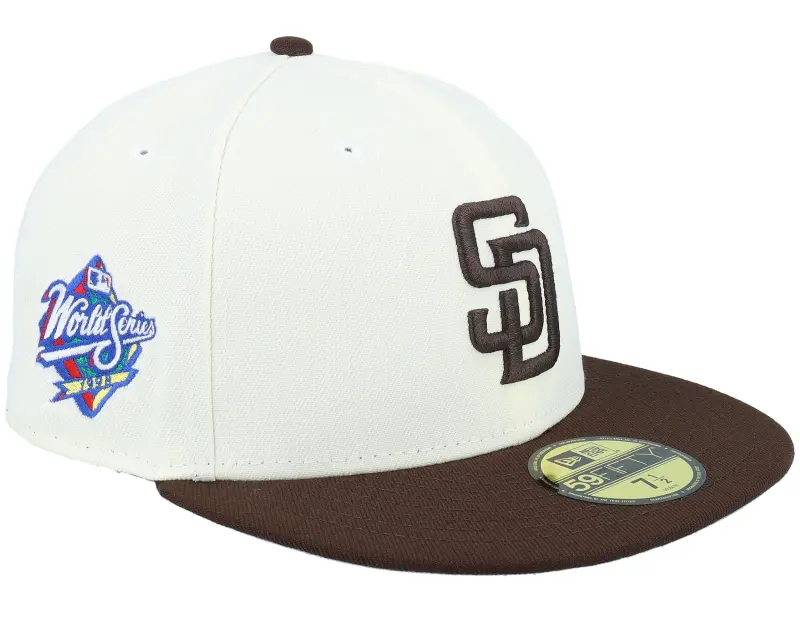 New Era San Diego Padres Ultimate 59FIFTY 98 World Series Chrome/Wood Fitted online