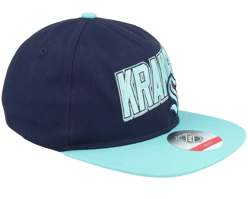 Outerstuff Kids Seattle Kraken NHL Cap Navy/Light Blue Snapback online