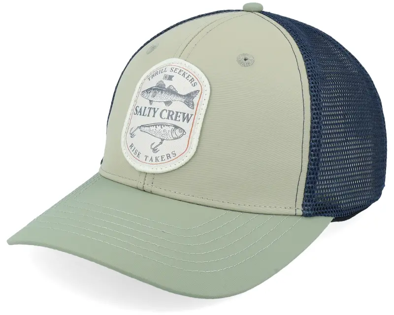 Salty Crew Baited Retro Oil Green Blue Trucker online