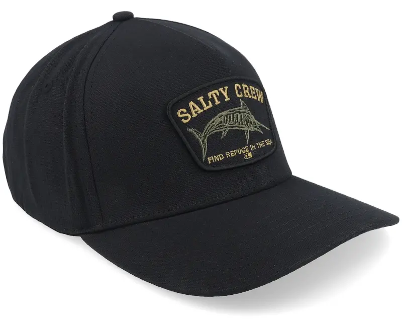 Salty Crew Billfisher Strapback Black A-Frame Adjustable online