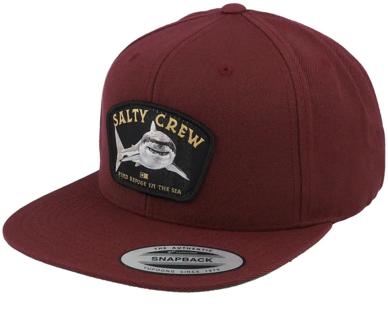 Salty Crew Lurking 6 Panel Burgundy Snapback online
