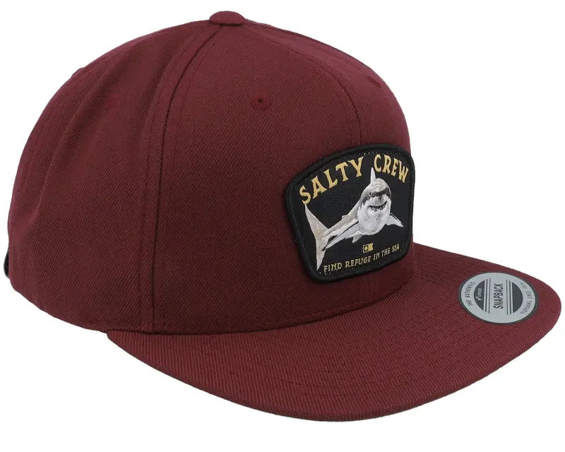 Salty Crew Lurking 6 Panel Burgundy Snapback online