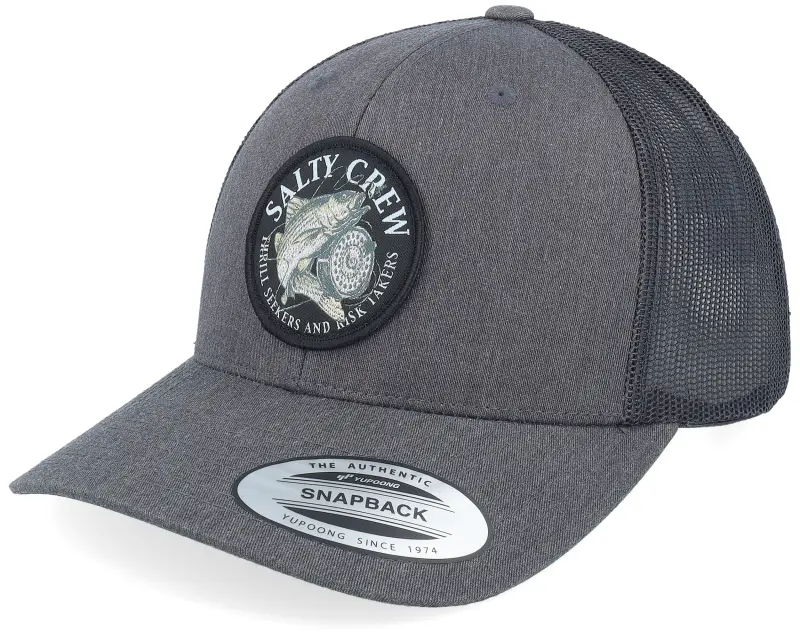 Salty Crew Reel Fly Retro Dark Heather Grey Trucker online