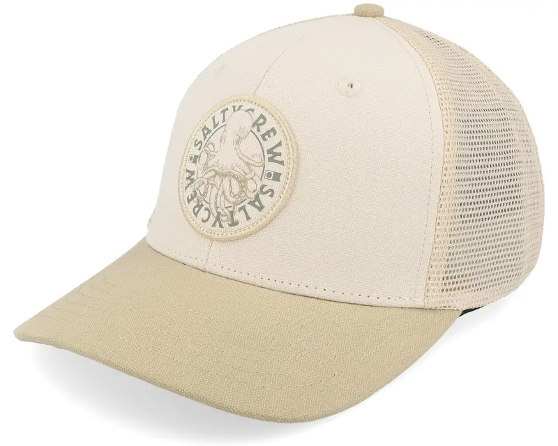 Salty Crew Tentacles Retro Birch Khaki Trucker online