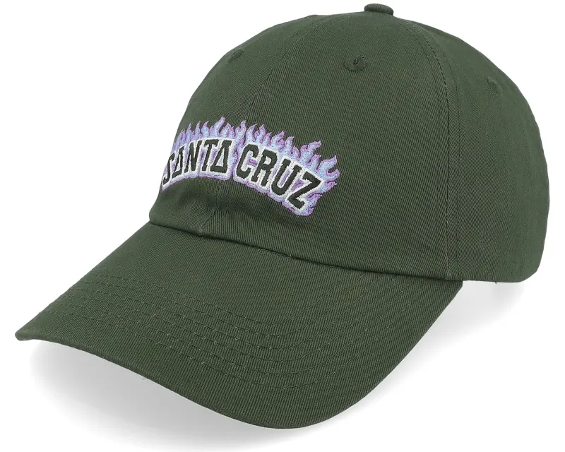 Santa Cruz Burnt Collegiate Cap Dark Moss Dad Cap online