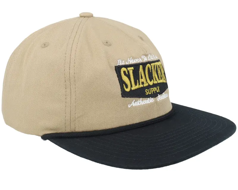 Slacker Supply Batch Logo Black Rope Khaki/Black 5-panel Snapback online