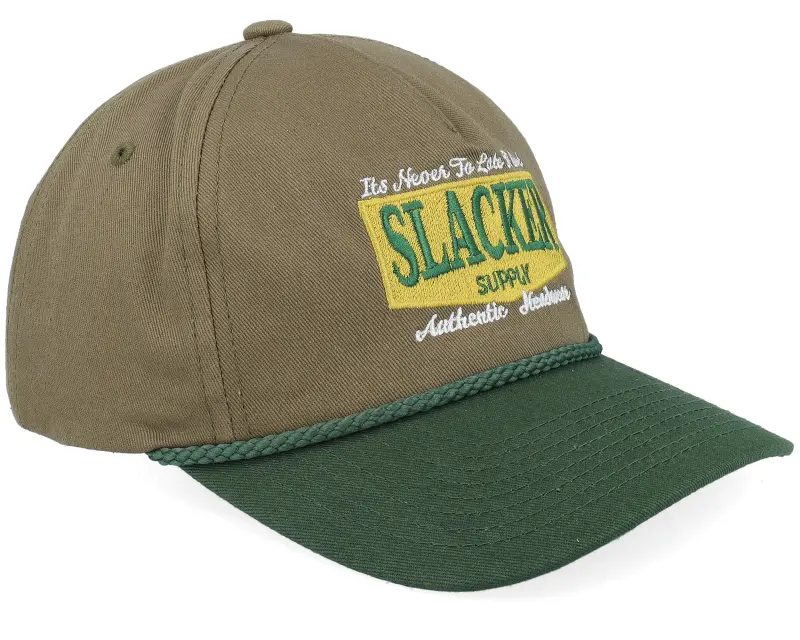 Slacker Supply Batch Logo Gold Rope Dark Olive/Dark Green A-frame Adjustable online