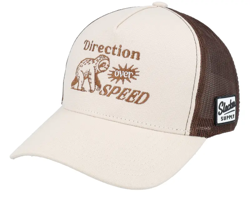 Slacker Supply Direction Over Speed Canvas Beige/Brown A-frame Trucker online