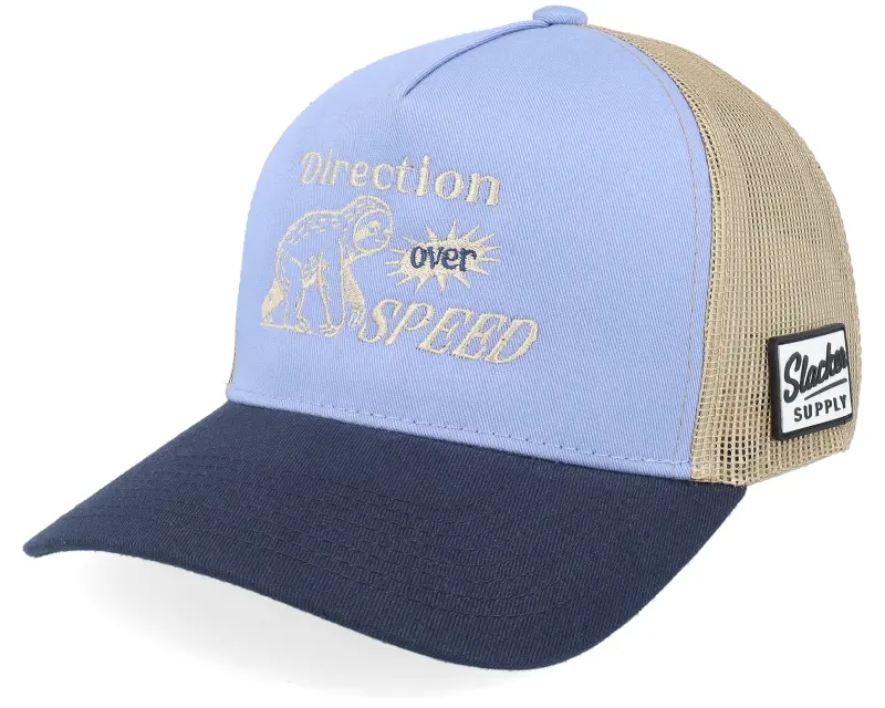 Slacker Supply Direction Over Speed Light Blue/Khaki/Navy A-frame Trucker online
