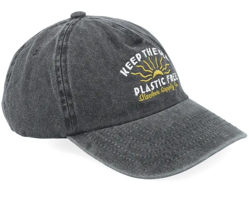 Slacker Supply Keep The Sea Plastic Free Washed Black A-frame Dad Cap online