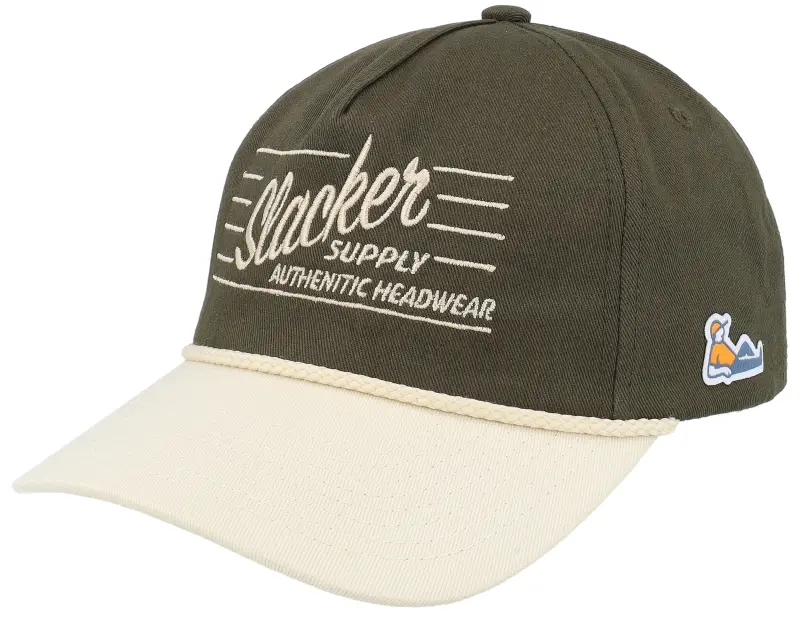 Slacker Supply Retro Logo RopeGolfer Olive/Stone A-frame Adjustable online