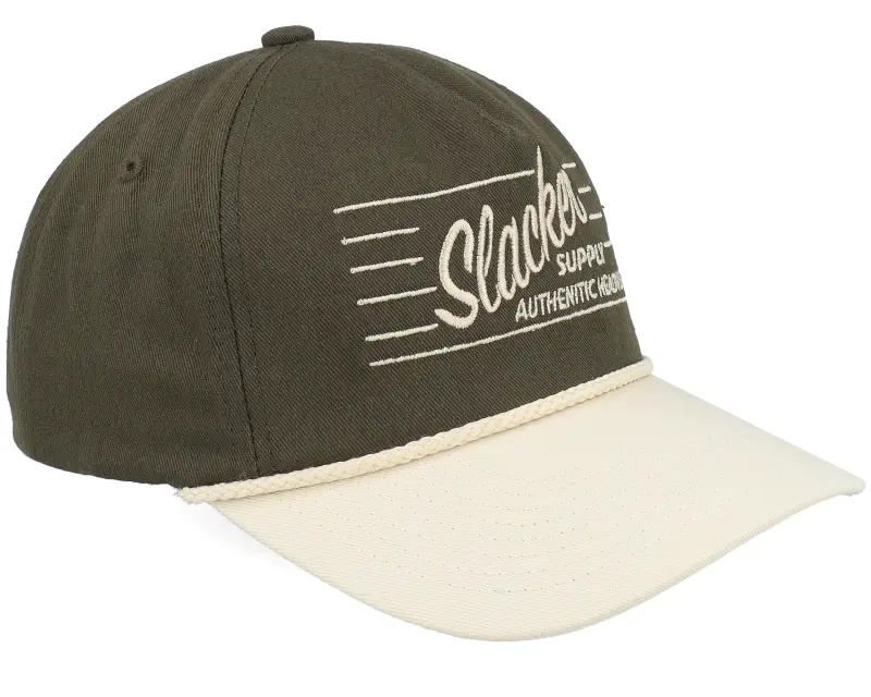 Slacker Supply Retro Logo RopeGolfer Olive/Stone A-frame Adjustable online