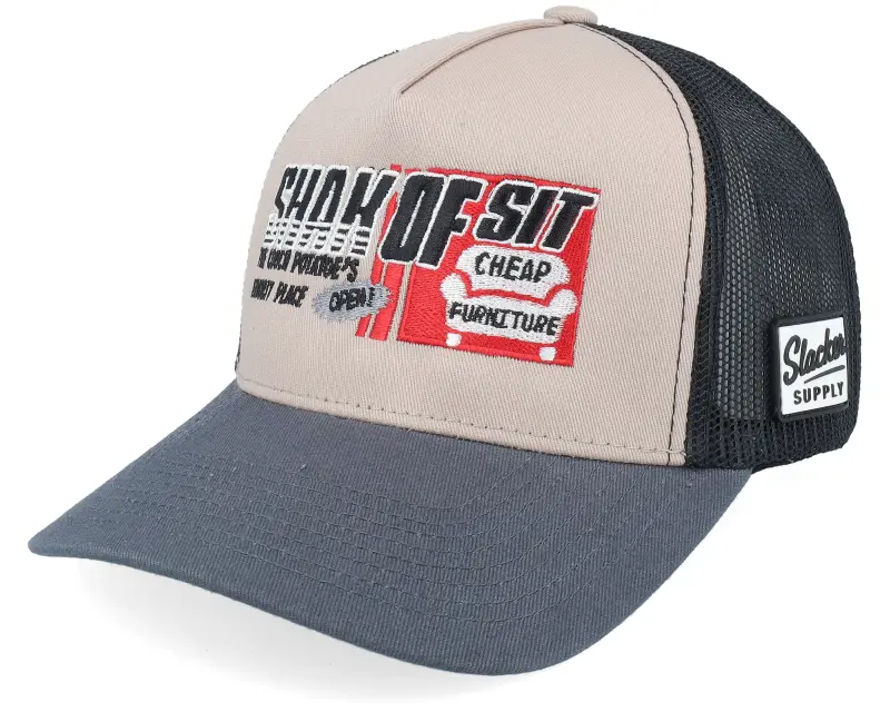 Slacker Supply Shak Of Sit Shop Light Grey/Black/Charcoal A-frame Trucker online