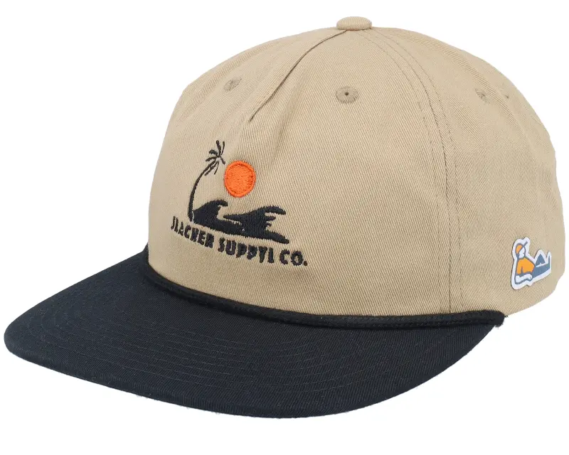 Slacker Supply Sunny Waves Logo Rope Khaki/Black 5-panel Snapback online