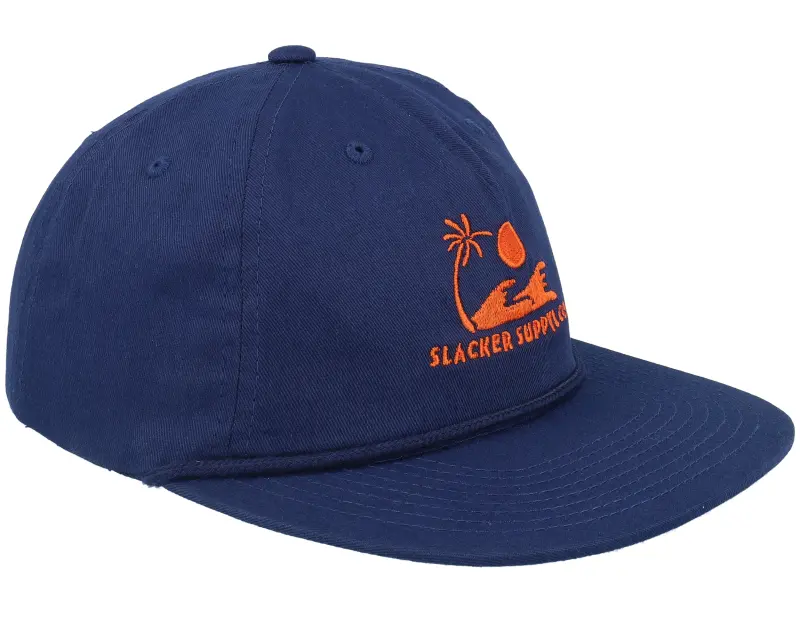 Slacker Supply Sunny Waves Logo Rope Navy 5-panel Snapback online