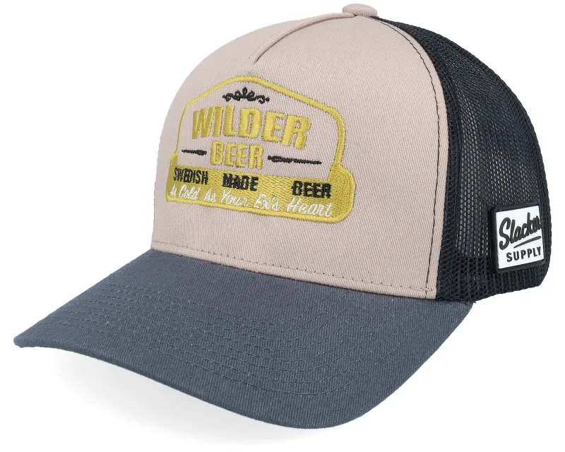 Slacker Supply Wilder Beer Light Grey/Black/Charcoal A-frame Trucker online