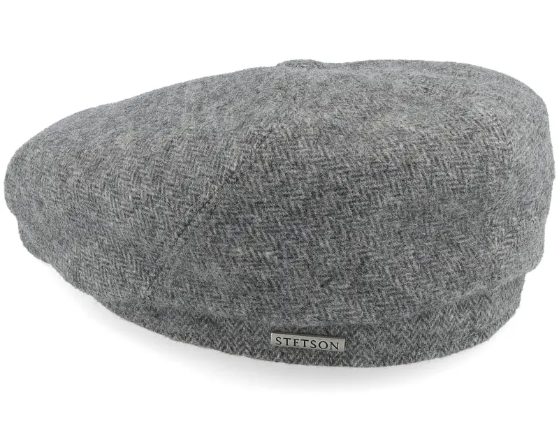 Stetson 6-panel Cap Herringbone Grey Herringbone Flat Cap online
